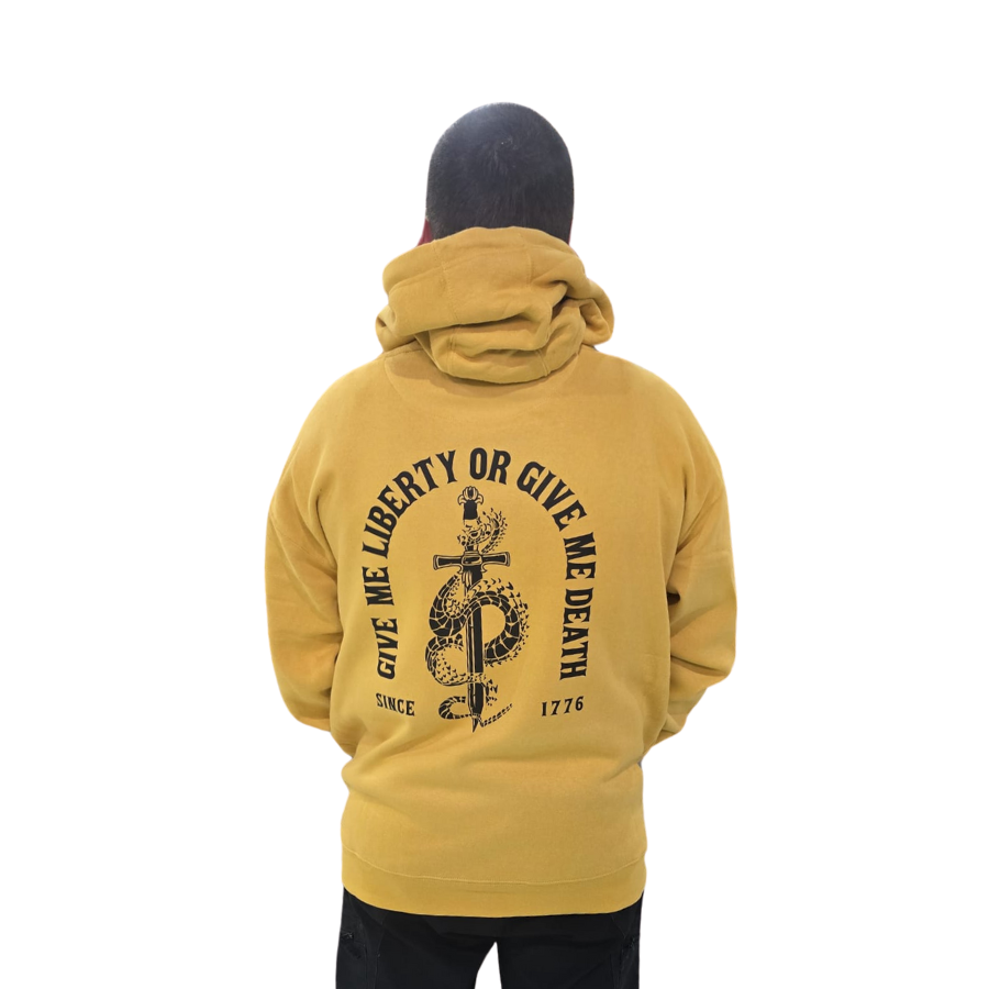Mustard Yellow Don't tread On Me Hoodie