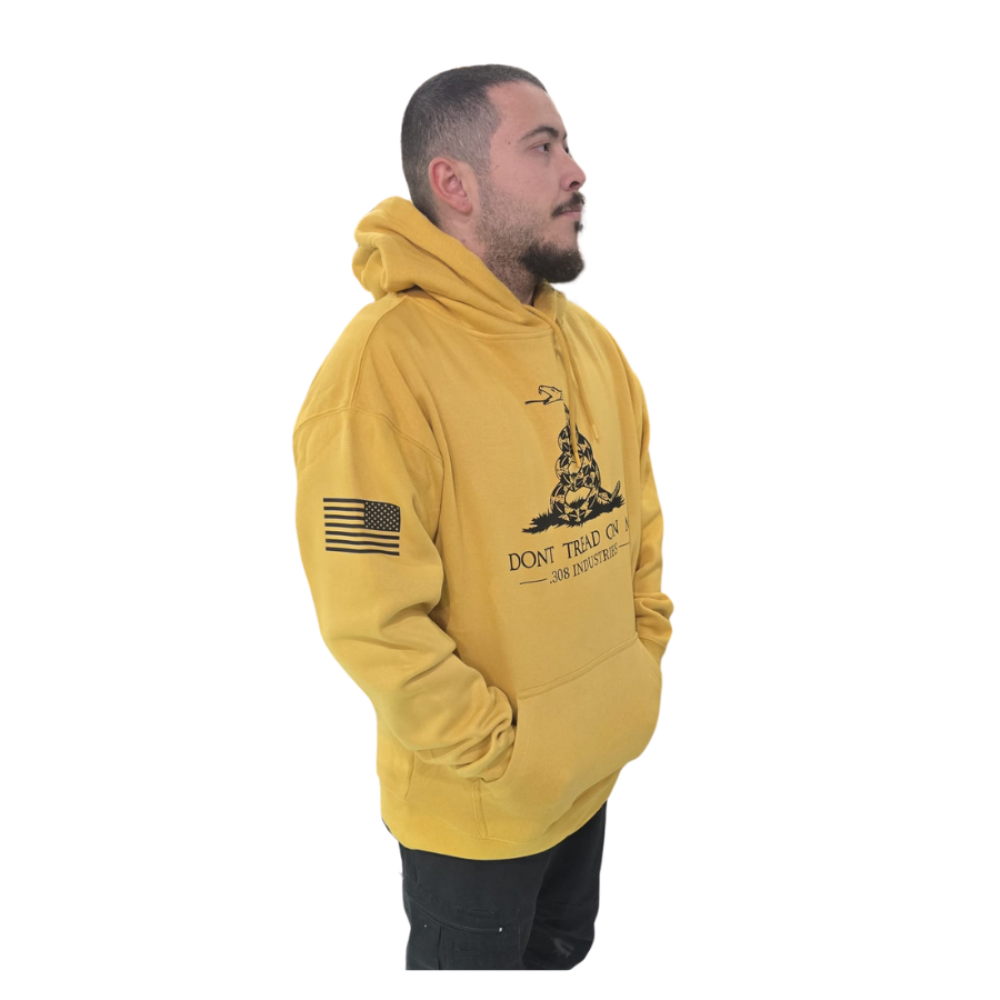 Mustard Yellow Don't tread On Me Hoodie