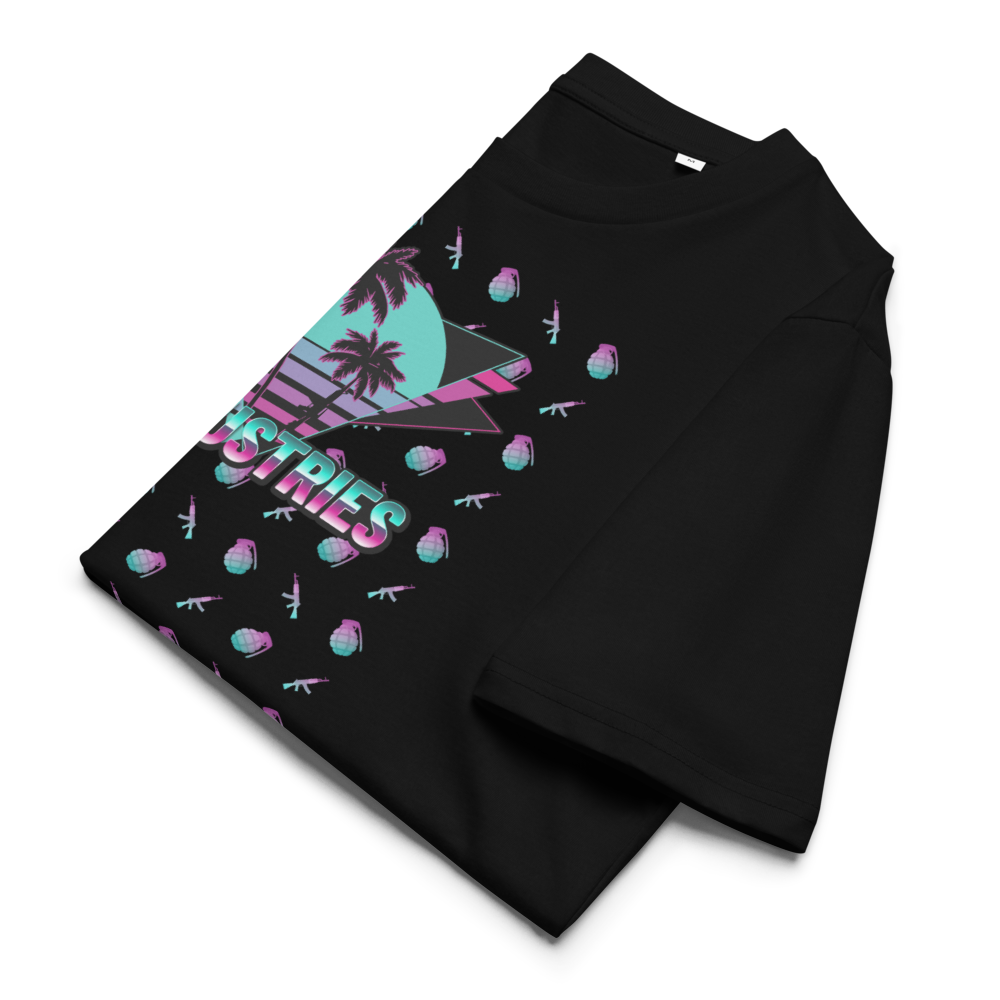 80’s Retro Vibe Tactical  Black T-Shirt