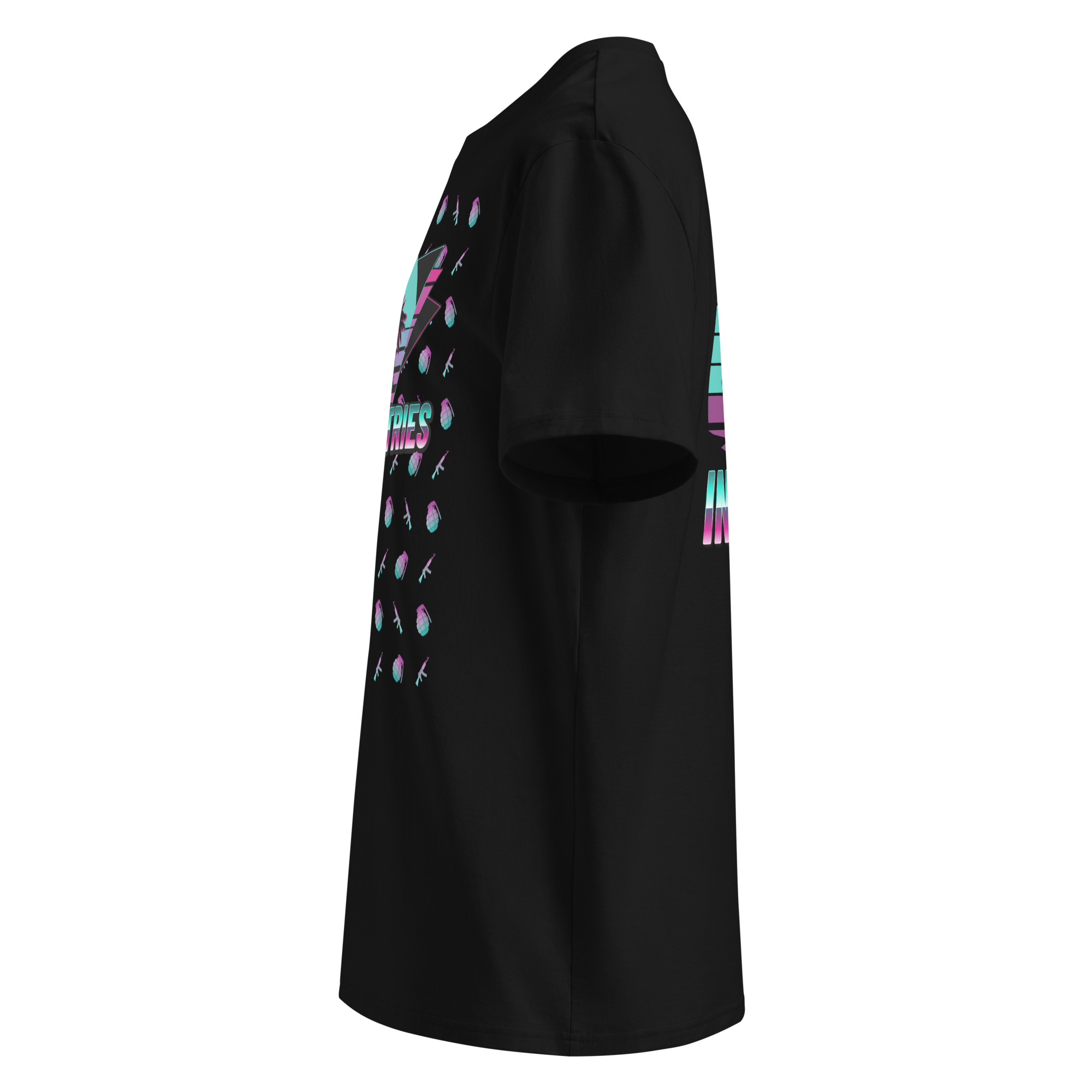 80’s Retro Vibe Tactical  Black T-Shirt