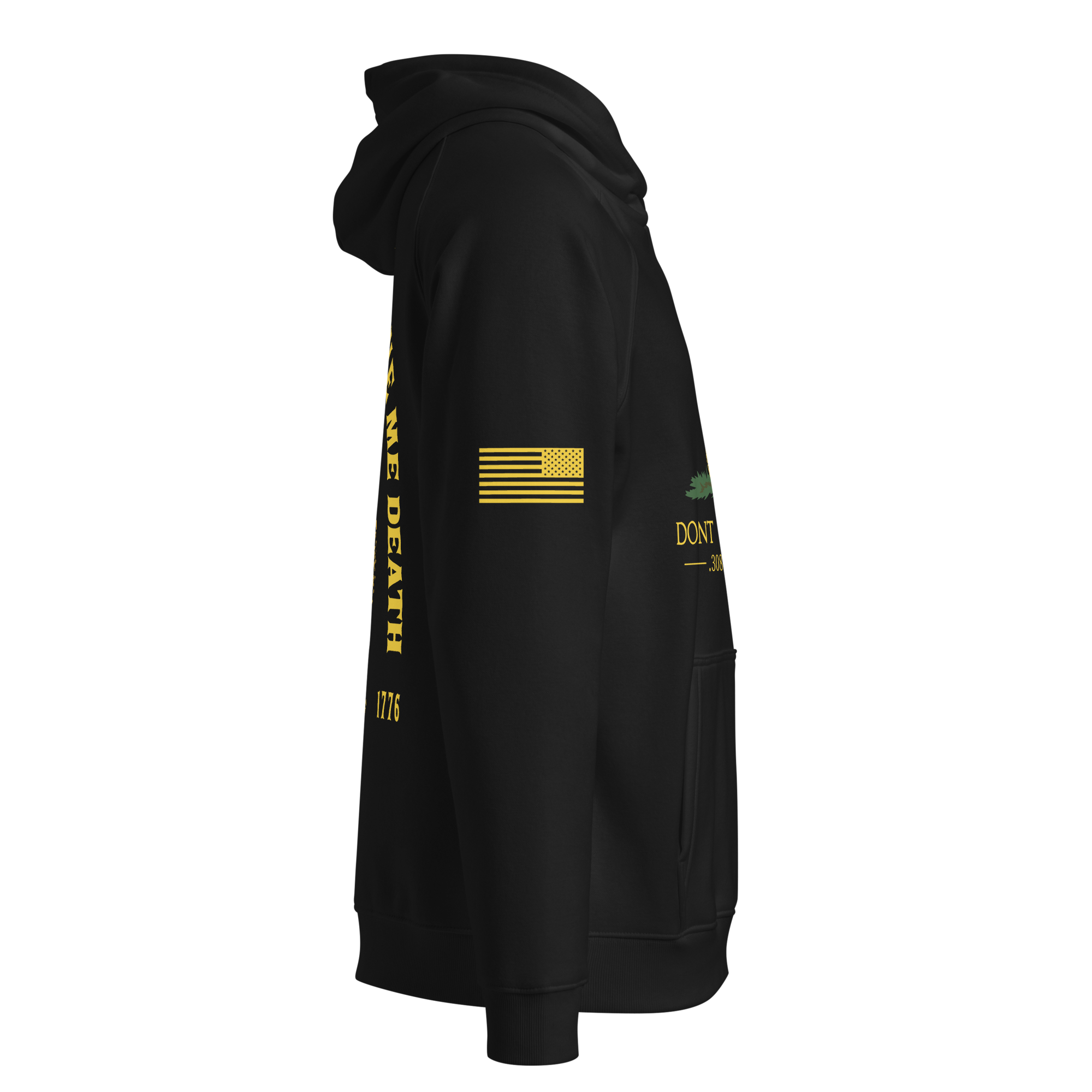 Don't Tread On Me Black & Yellow Hoodie