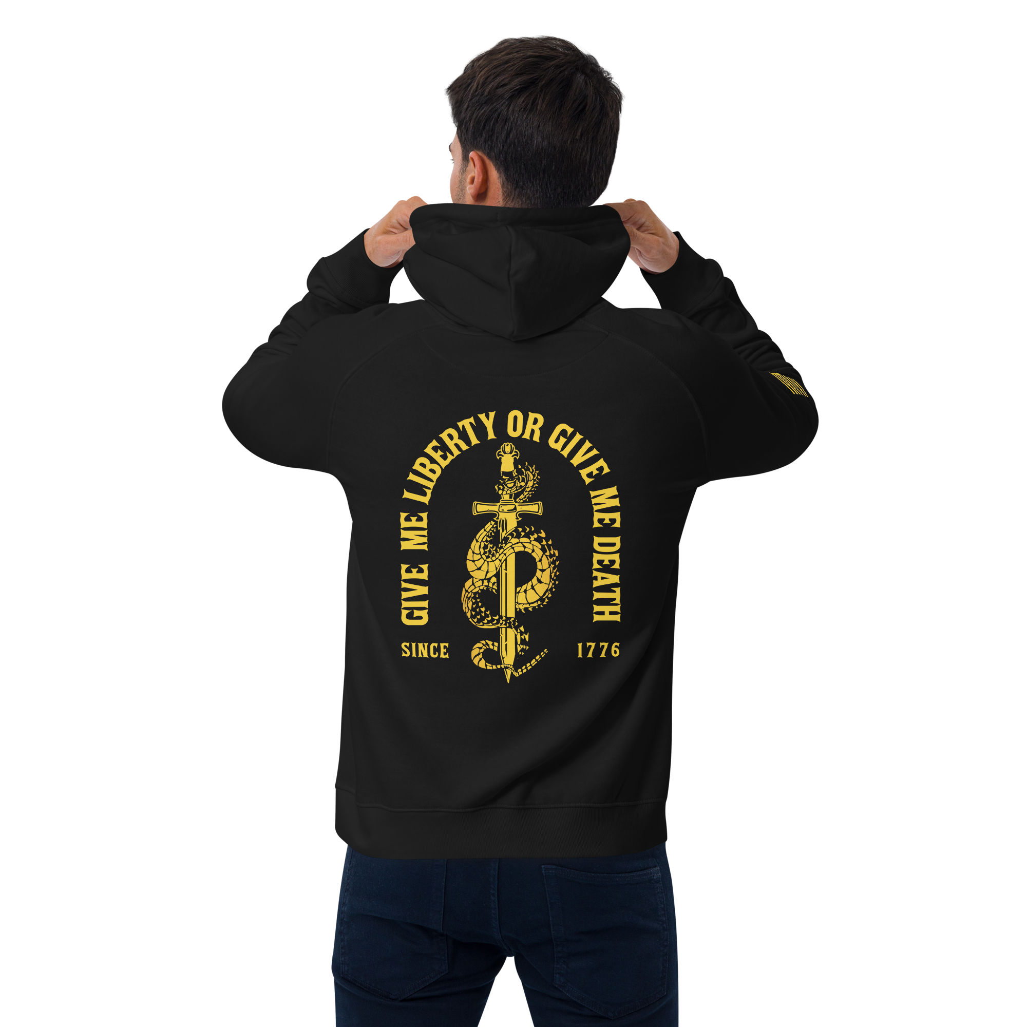 Don't Tread On Me Black & Yellow Hoodie