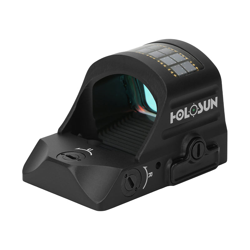 Holosun HE407C-GR-X2, Green Dot,Holosun Technologies, 407C-GR-X2, Green Dot, 2 MOA, Black Color, Side Battery, Solar Failsafe