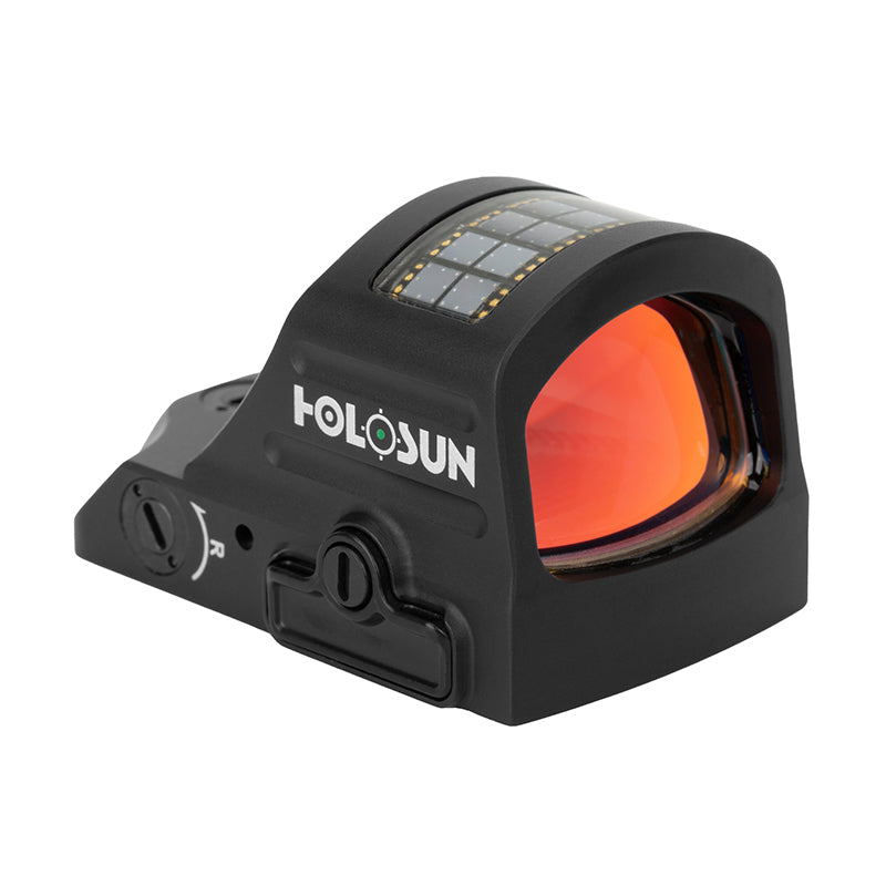 Holosun HE407C-GR-X2, Green Dot,Holosun Technologies, 407C-GR-X2, Green Dot, 2 MOA, Black Color, Side Battery, Solar Failsafe