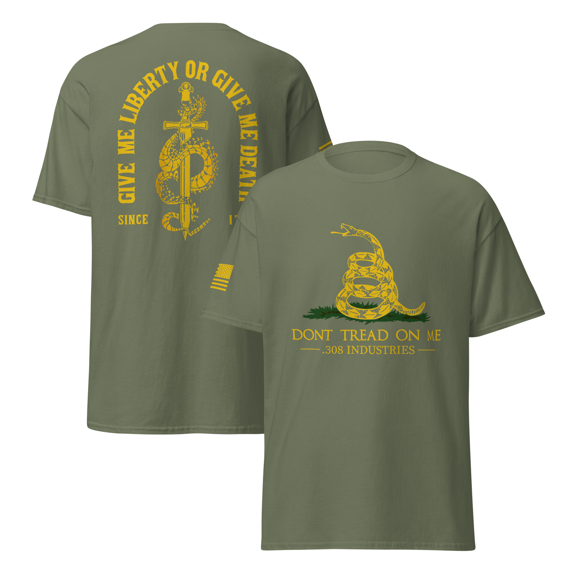 Don't tread on me T-shirt SPECIAL EDITION Military Green