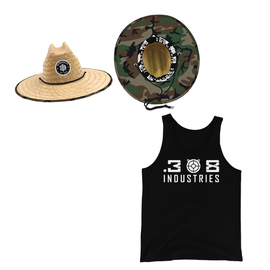 Special 308 straw-hat + tank top
