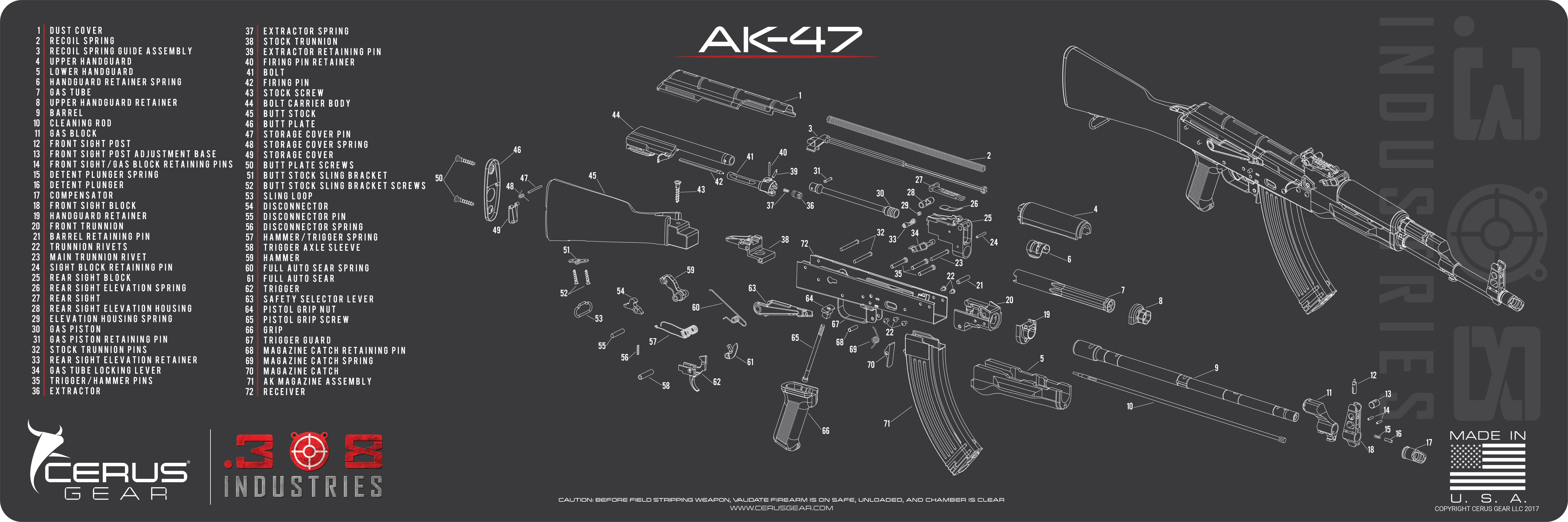AK - 47  SCHEMATIC RIFLE MAT