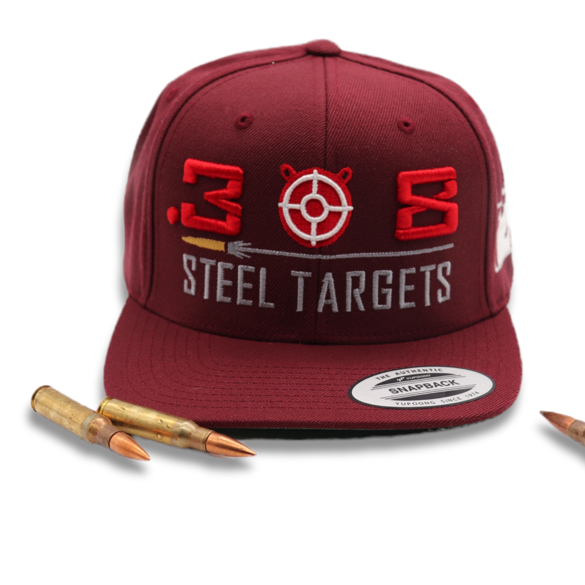 .308 Steel Targets Embroidered 3D Snapback Hat