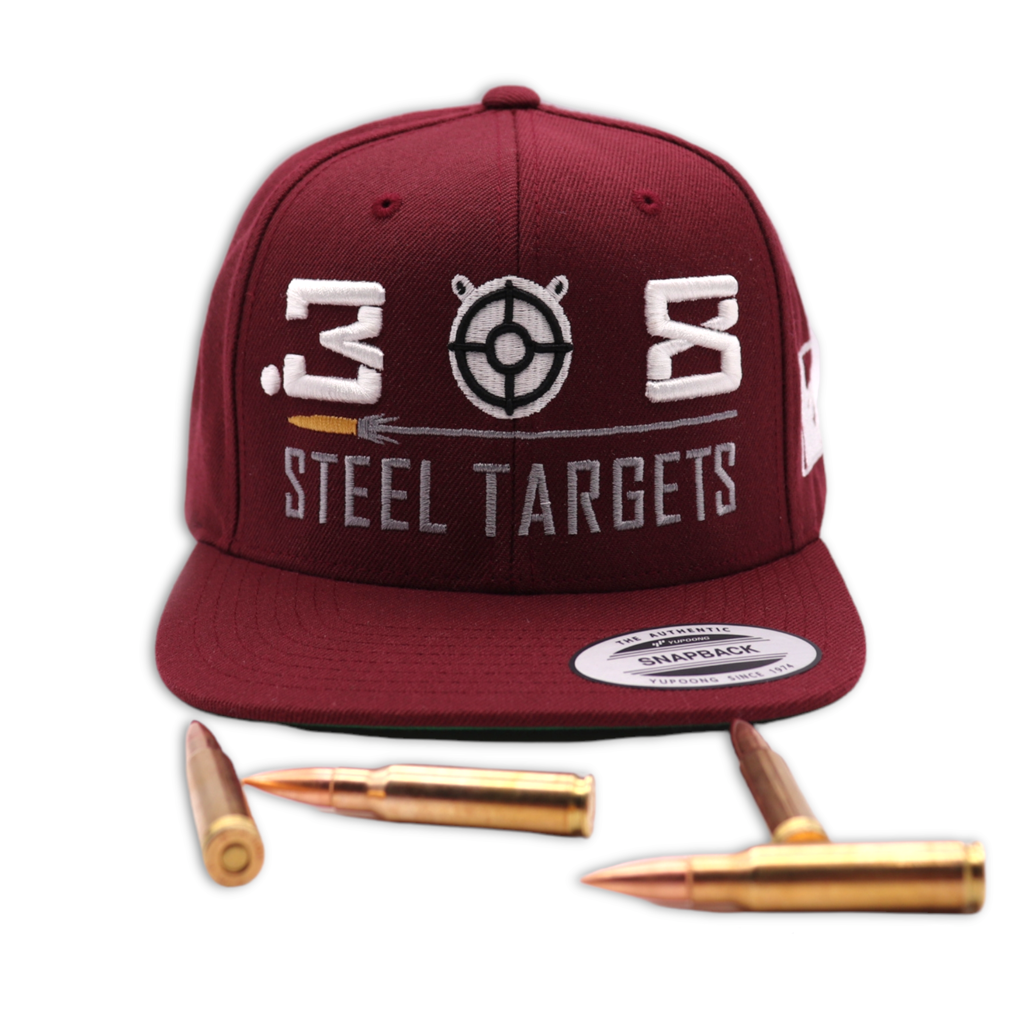 .308 Steel Targets Embroidered 3D Snapback Hat