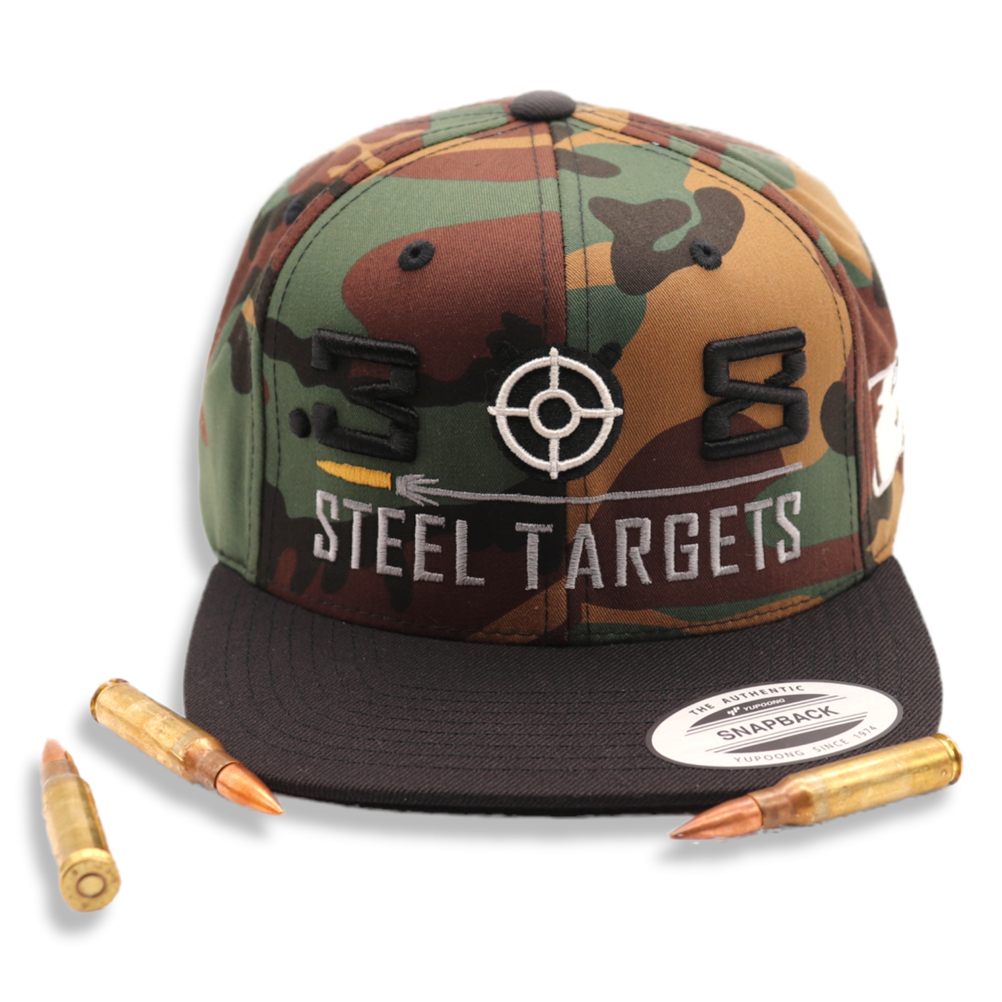 .308 Steel Targets Embroidered 3D Snapback Hat