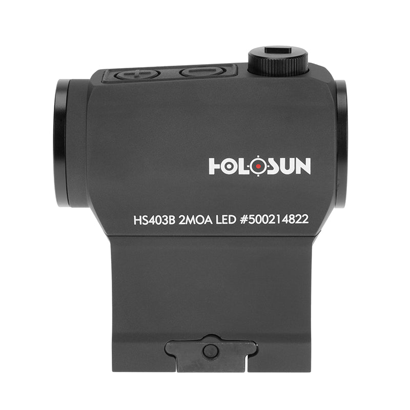 Holosun HS403B Micro Red Dot, 2MOA Dot, Hight and Low Mount, Bottom Battery Tray, Black
