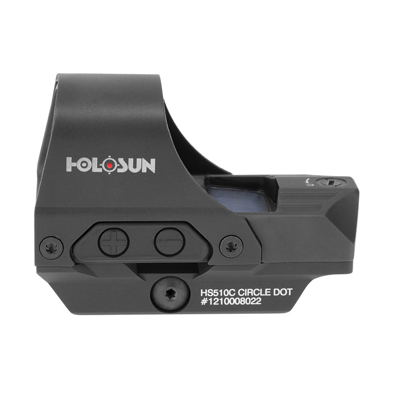 Holosun HS510C, 2MOA Dot or 2MOA Dot with 65MOA Circle Reflex Red Dot , Quick Release Mount, AR Riser, Protective Hood, Black