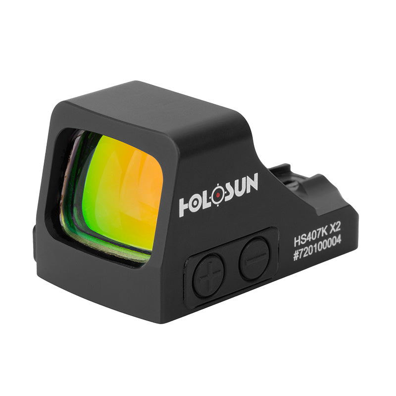 Holosun 407K-X2, Red Dot, 6 MOA Dot, Black Color, Side Battery