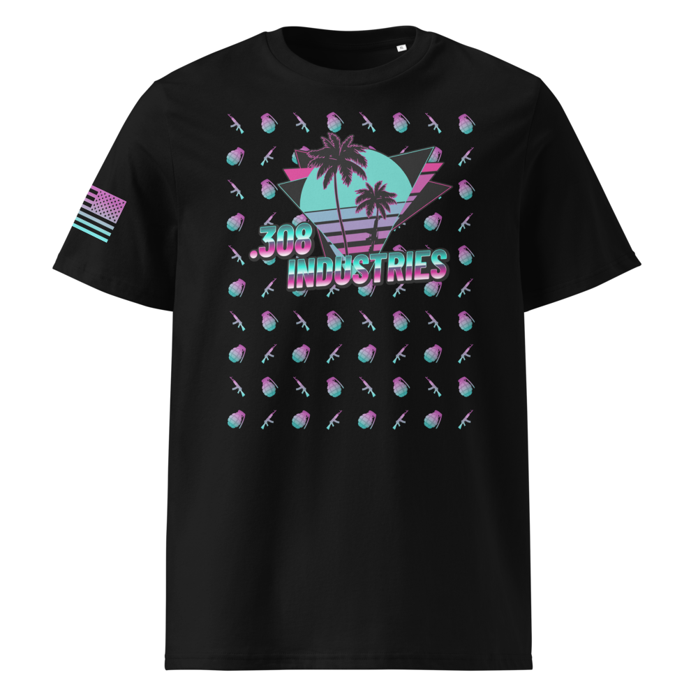 80’s Retro Vibe Tactical  Black T-Shirt