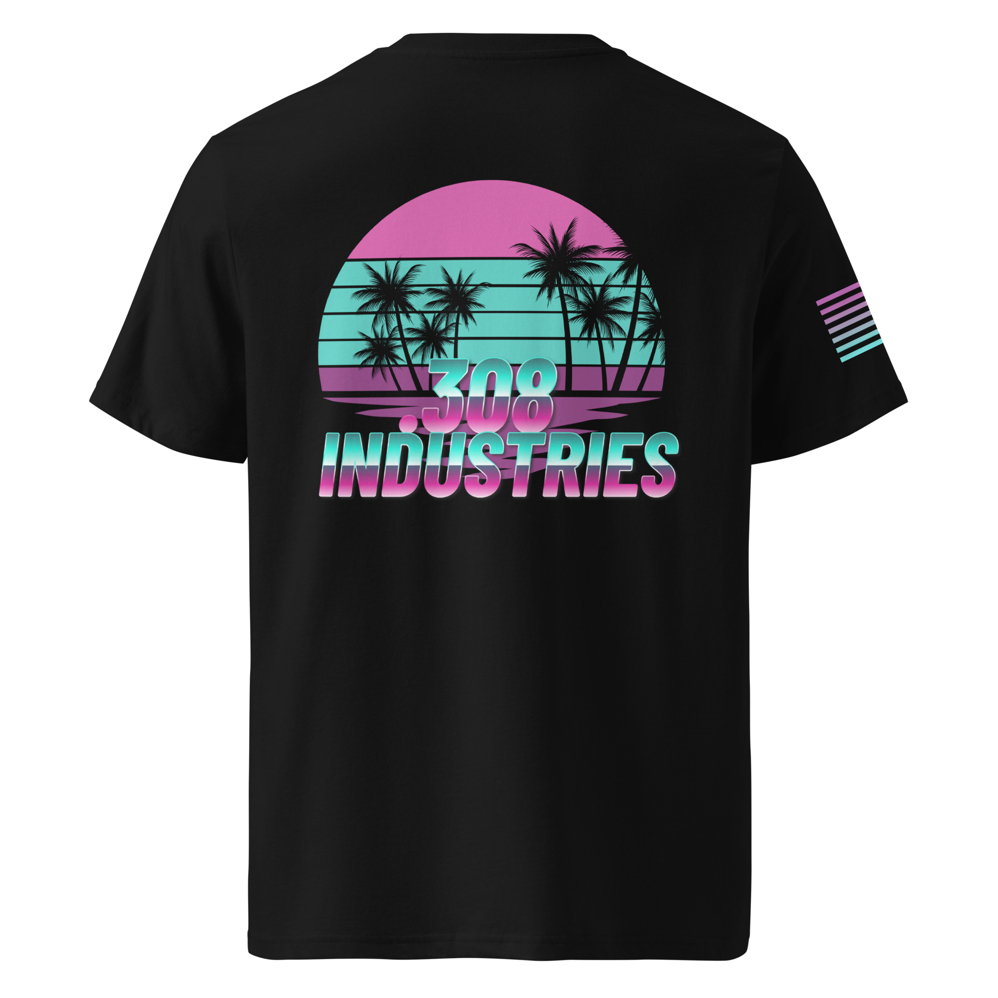 80’s Retro Vibe Tactical  Black T-Shirt