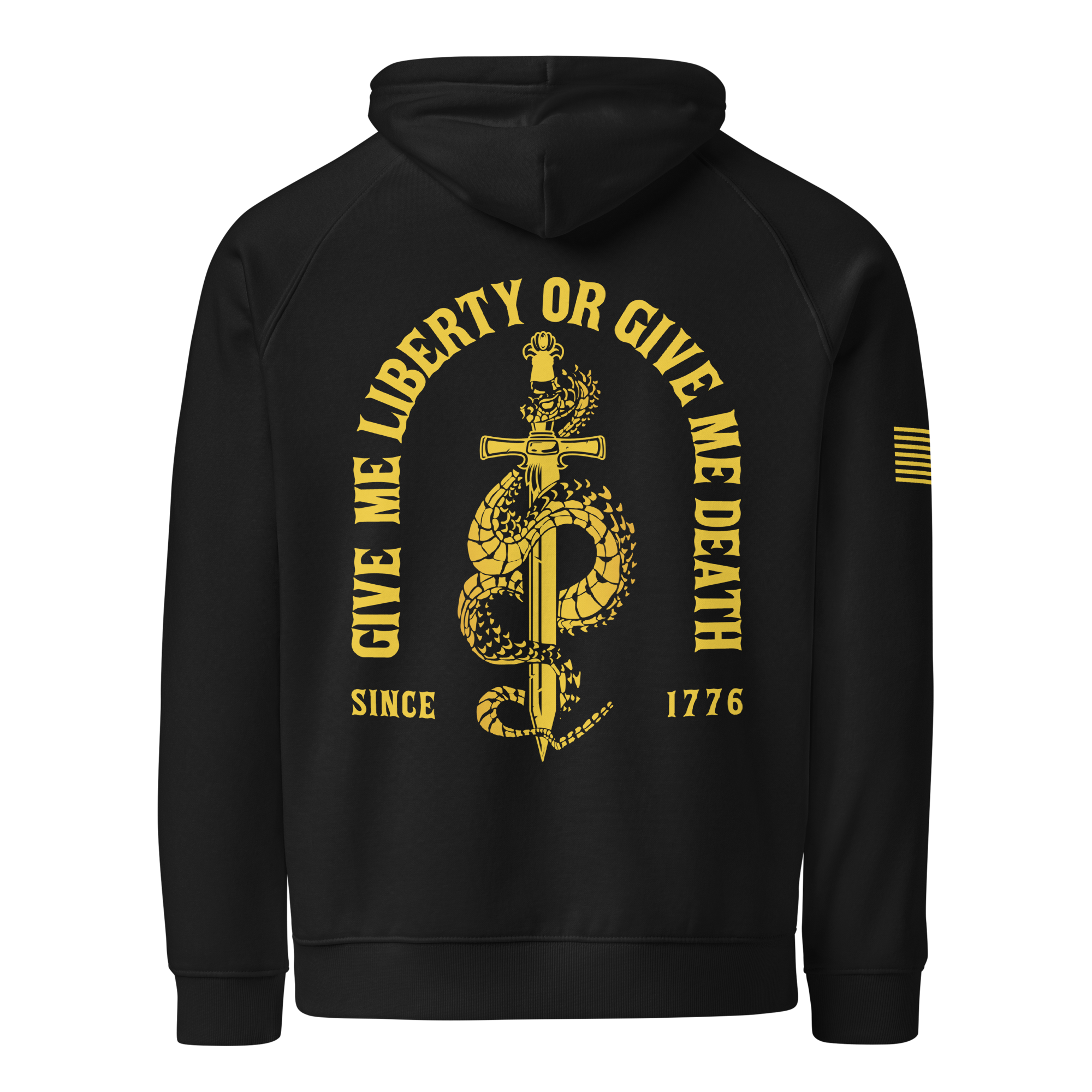 Don't Tread On Me Black & Yellow Hoodie