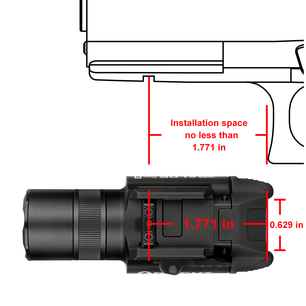 Baldr Pro R Rechargeable Tactical Light with Green Laser