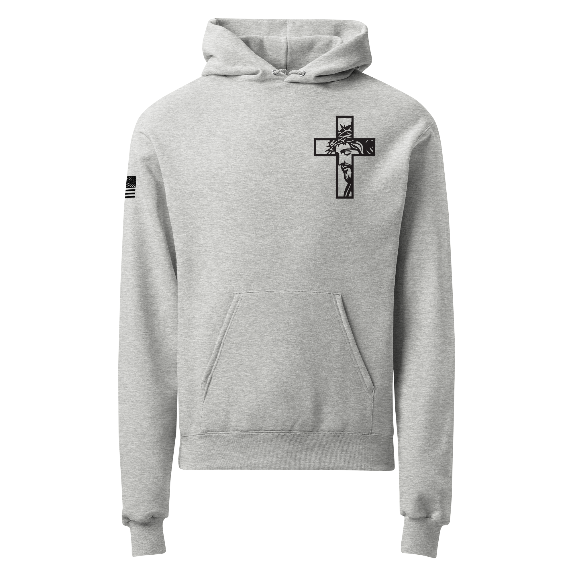 Faith Cross Hoodie – Jesus Portrait Design