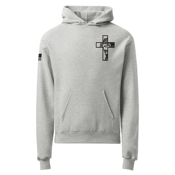 Faith Cross Hoodie – Jesus Portrait Design