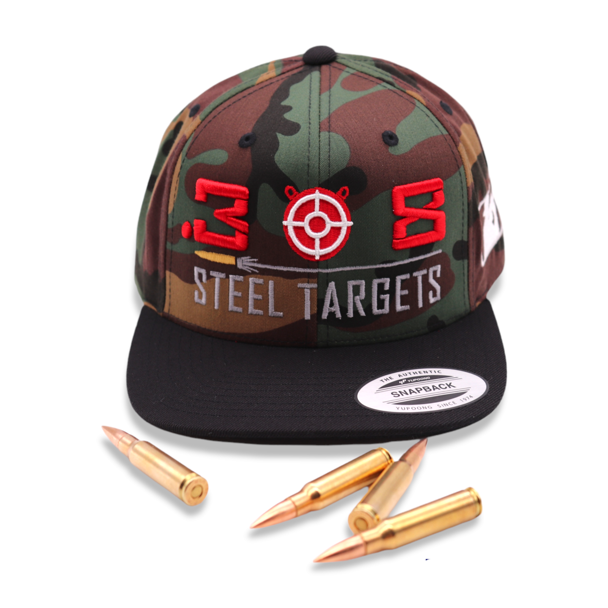 .308 Steel Targets Embroidered 3D Snapback Hat