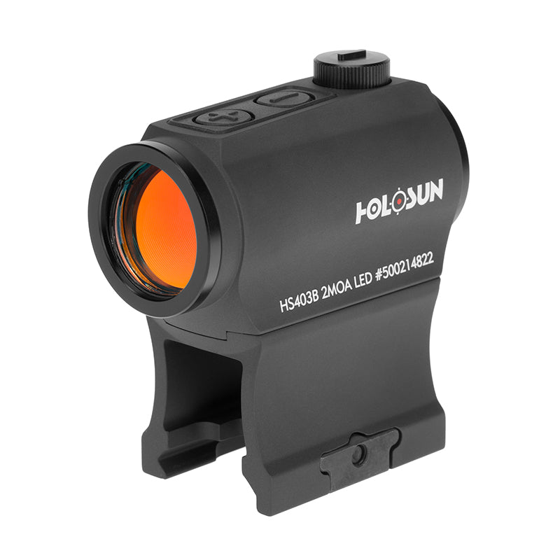 Holosun HS403B  Micro Red Dot, 2MOA Dot, Hight and Low Mount, Bottom Battery Tray, Black